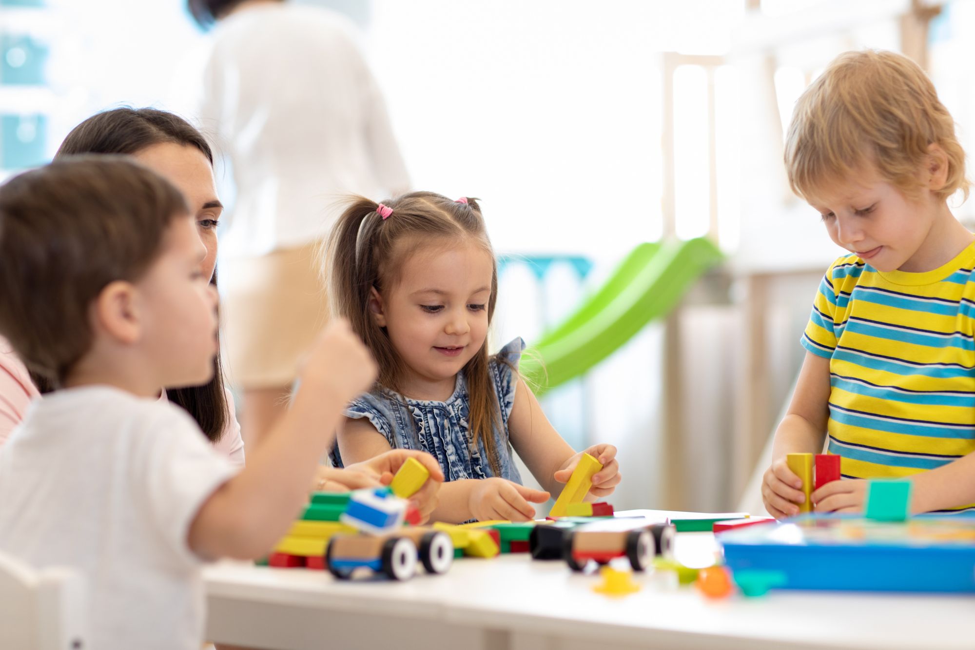 Children playing with toys